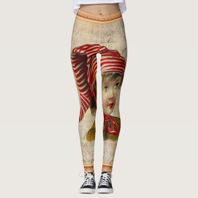 Vintage Christmas Women's Leggings (Front)