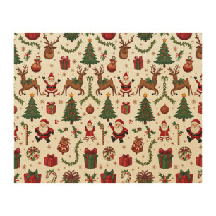 Vintage Christmas Wood Wall Art
