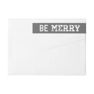 Vintage Christmas Wraparound Holiday Address Label
