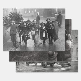 Vintage Christmas Wrapping Paper 1910s & 1920s