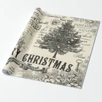 Vintage Christmas Wrapping Paper - French Vintage