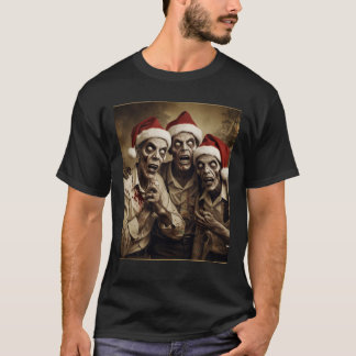 Vintage Christmas Zombies Tee Funny Holiday