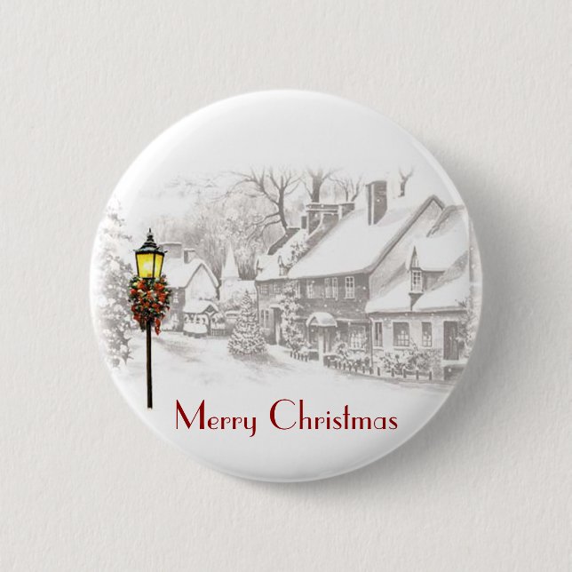 Vintage ChristmasTown Button (Front)