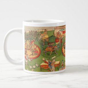 Vintage Christy Brothers Wild Animal Circus Poster Giant Coffee Mug