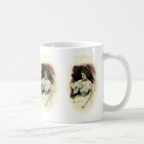 Vintage Christy Girl Antique Bridal Portrait Coffee Mug
