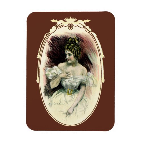 Vintage Christy Girl Antique Bridal Portrait Magnet