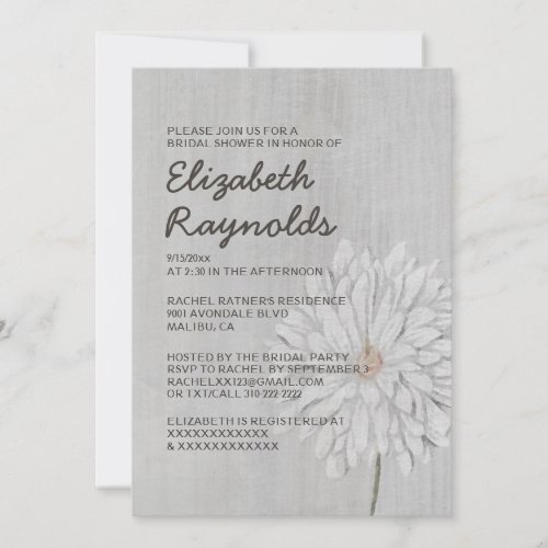 Vintage Chrysanthemum Bridal Shower Invitations