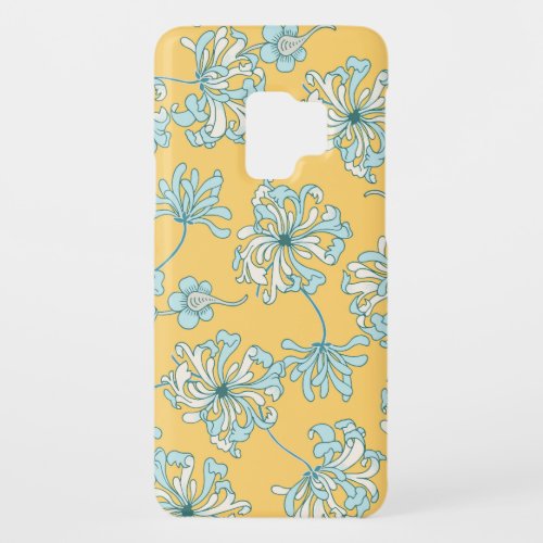 Vintage Chrysanthemum Flowers Oriental Pattern Case_Mate Samsung Galaxy S9 Case