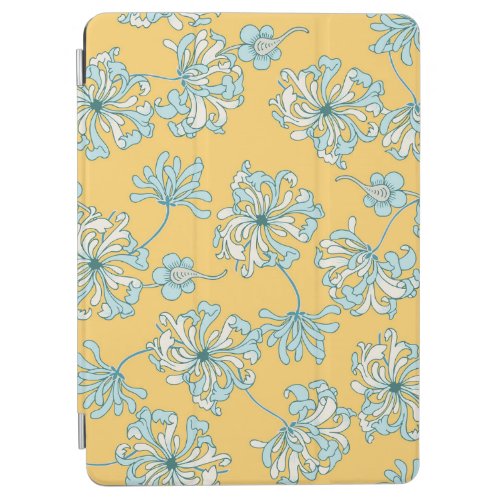 Vintage Chrysanthemum Flowers Oriental Pattern iPad Air Cover