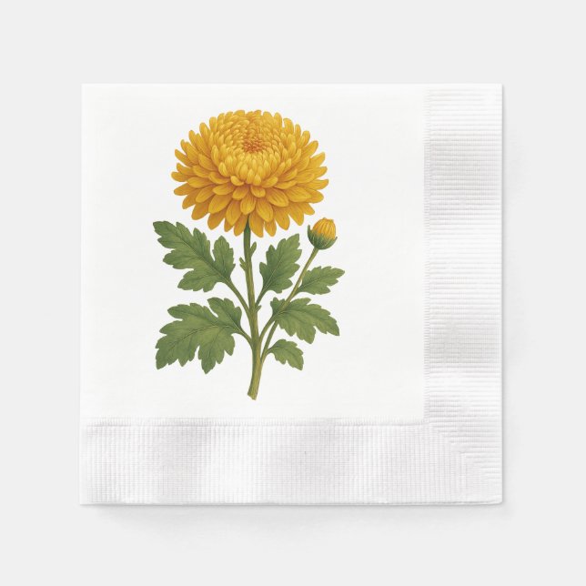 Vintage chrysanthemum napkins (Front)