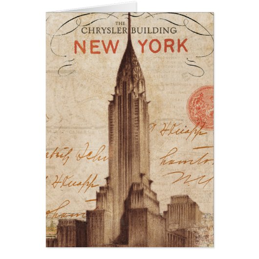 Vintage Chrysler Building in New York (Front)