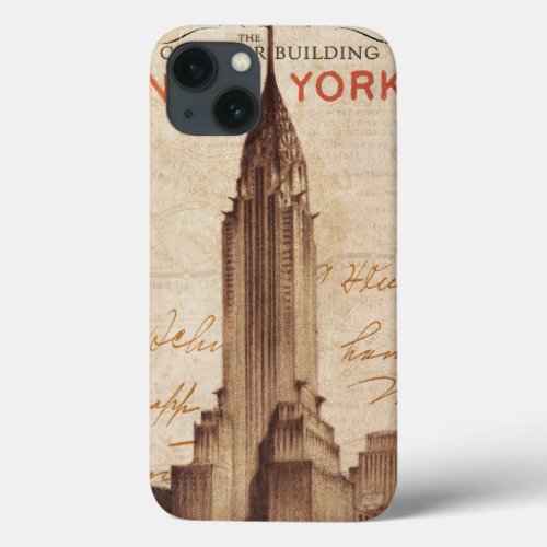 Vintage Chrysler Building in New York iPhone 13 Case