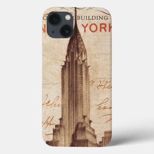 Vintage Chrysler Building in New York iPhone 13 Case