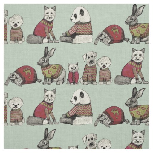 vintage chums mint fabric