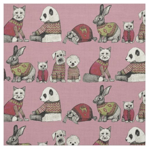 vintage chums pink fabric