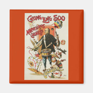 Vintage Chung Ling Soo Magician Poster Magnet