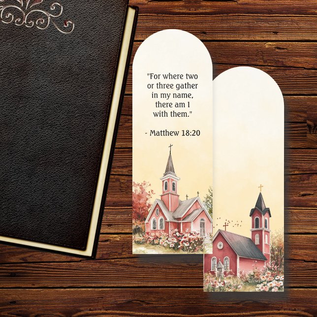 Vintage Church Bible Verse Autumn Bookmark (Creator Uploaded)