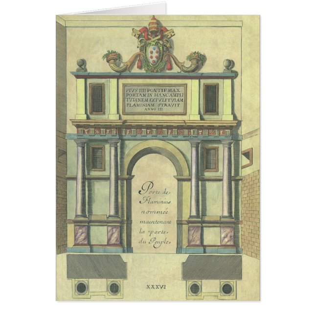 Vintage Church Door Entry Renaissance Architecture Cards (Front)