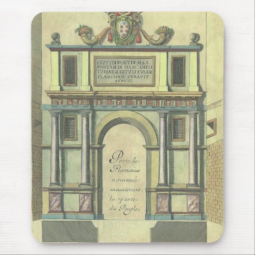 Vintage Church Door Entry Renaissance Architecture Mouse Pad