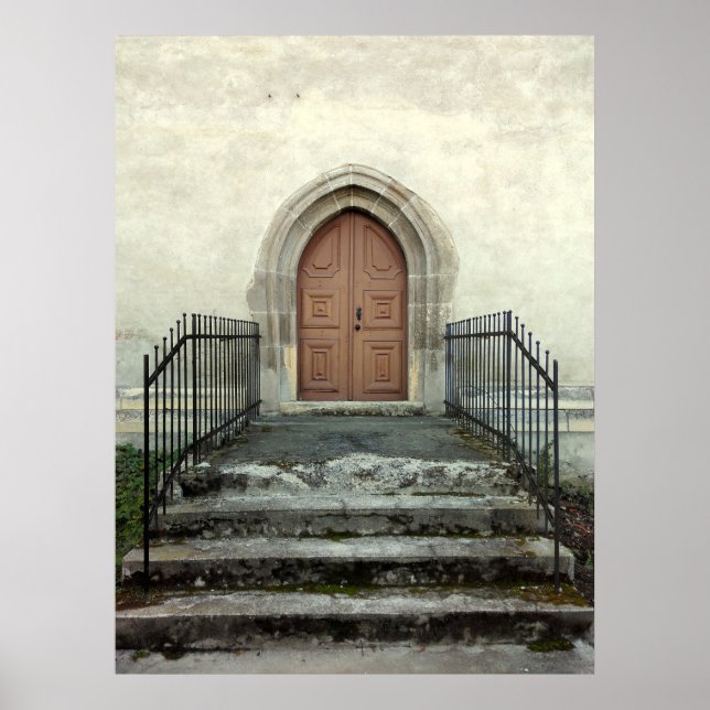 Vintage Church Door Poster (Front)
