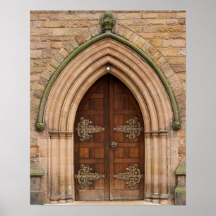 Vintage Church Door - United Kingdom - Poster