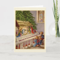 Vintage Church Nativity Greeting Card