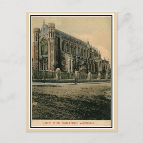 Vintage Church of the Sacred Heart Wimbledon Postcard