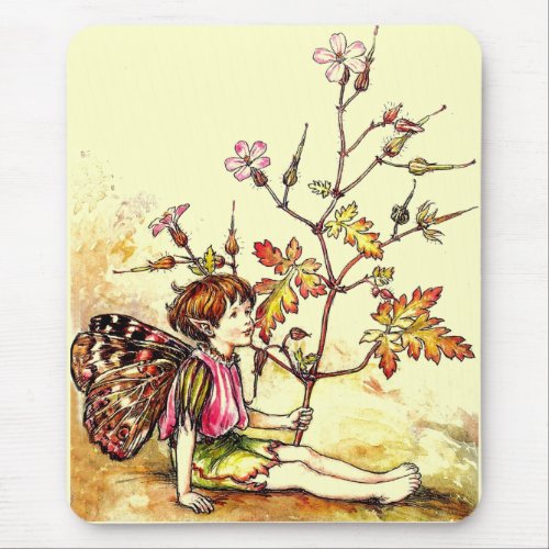 Vintage Cicely Mary Barker Pixie Flower Fairy Mouse Pad