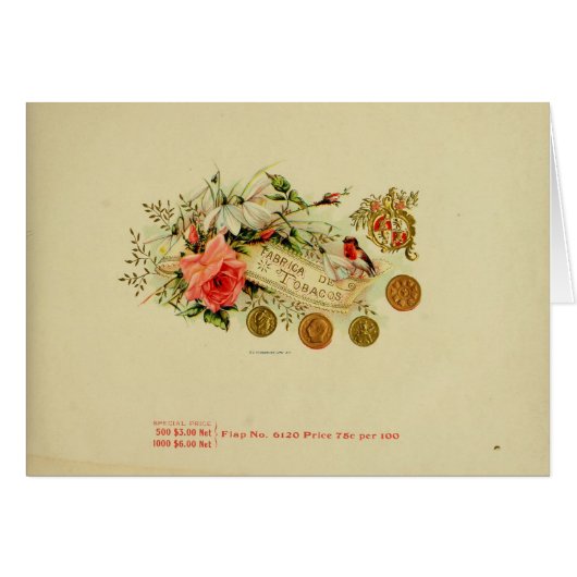 Vintage Cigar Box Label (Front Horizontal)