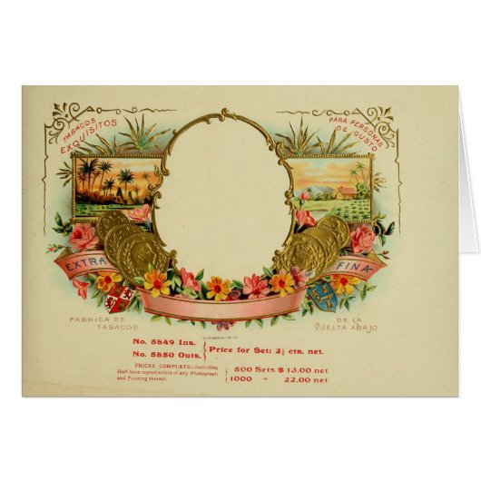 Vintage Cigar Box Label (Front Horizontal)
