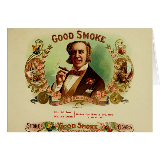 Vintage Cigar Box Label (Front Horizontal)
