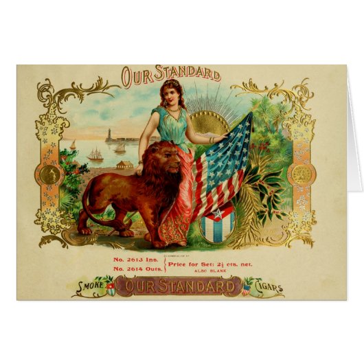 Vintage Cigar Box Label (Front Horizontal)