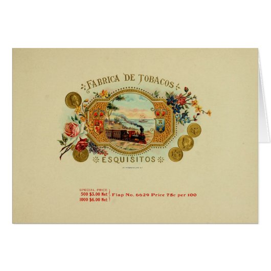 Vintage Cigar Box Label (Front Horizontal)