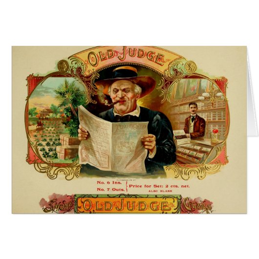 Vintage Cigar Box Label (Front Horizontal)