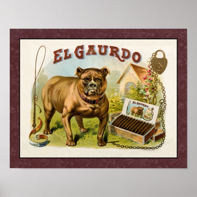 VINTAGE CIGAR BOX LABEL ART  POSTER (Front)