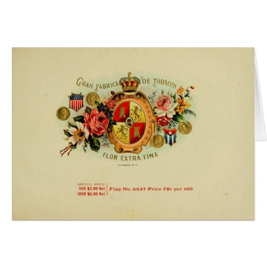 Vintage Cigar Box Label Cards (Front Horizontal)