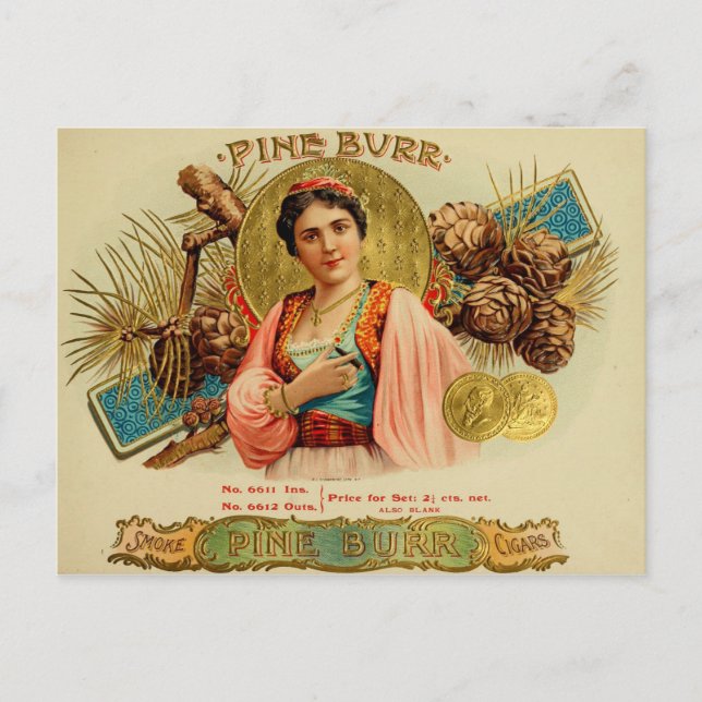 Vintage Cigar Box Label Postcard (Front)