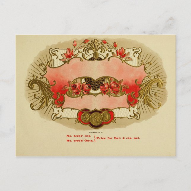 Vintage Cigar Box Label Postcard (Front)