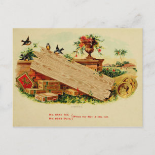 Vintage Cigar Box Label Postcard