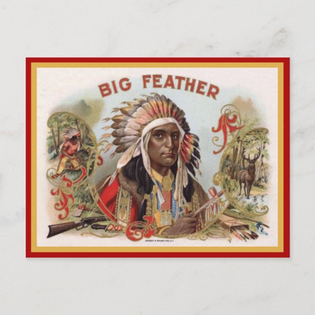 Vintage Cigar Box Label Postcard (Front)