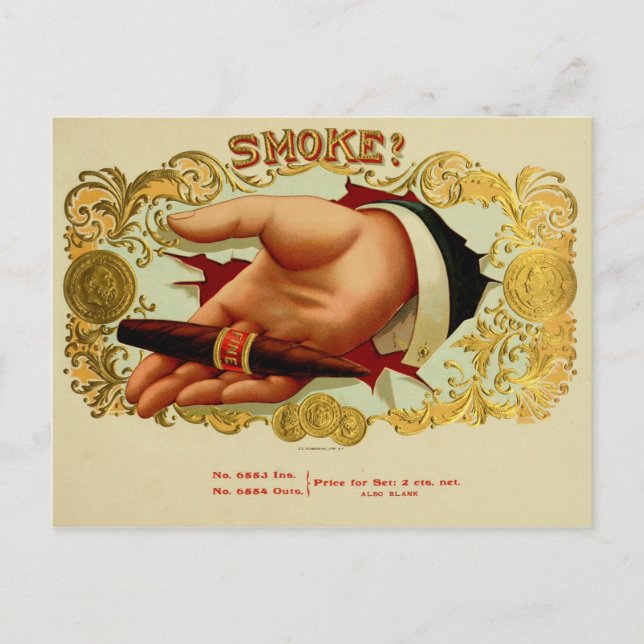 Vintage Cigar Box Label Postcard (Front)