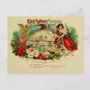 Vintage Cigar Box Label Postcard