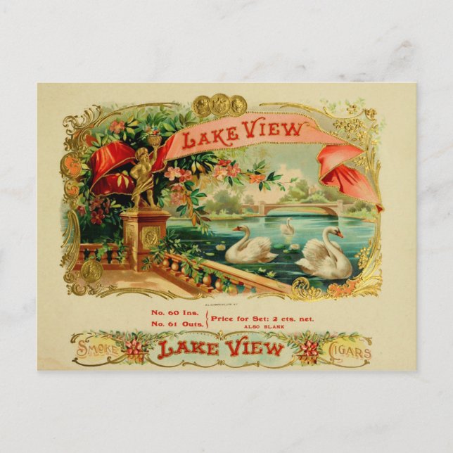 Vintage Cigar Box Label Postcard (Front)