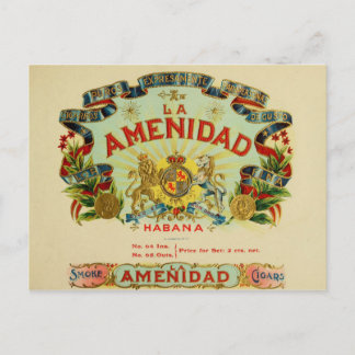 Vintage Cigar Box Label Postcard