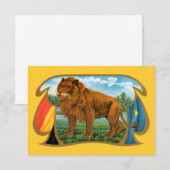 Vintage Cigar Label Art, African Lion in Savannah (Front/Back)