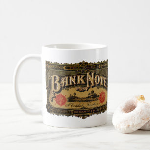 Vintage Cigar Label Art, Bank Note Money Finance Coffee Mug