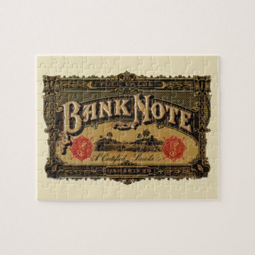 Vintage Cigar Label Art Bank Note Money Finance Jigsaw Puzzle