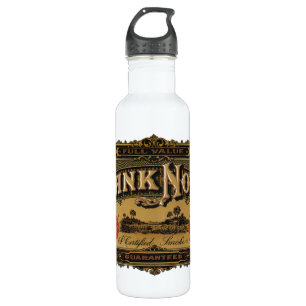 Vintage Cigar Label Art, Bank Note Money Finance Water Bottle