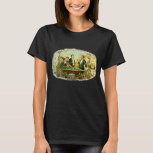 Vintage Cigar Label Art, Club Friends Billiards T-Shirt