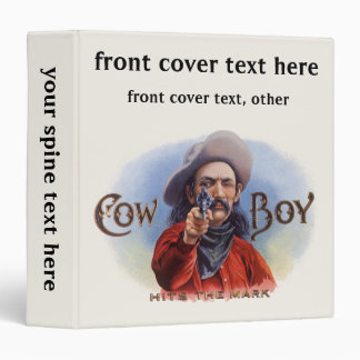 Vintage Cigar Label Art, Cowboy Hits the Mark Binder